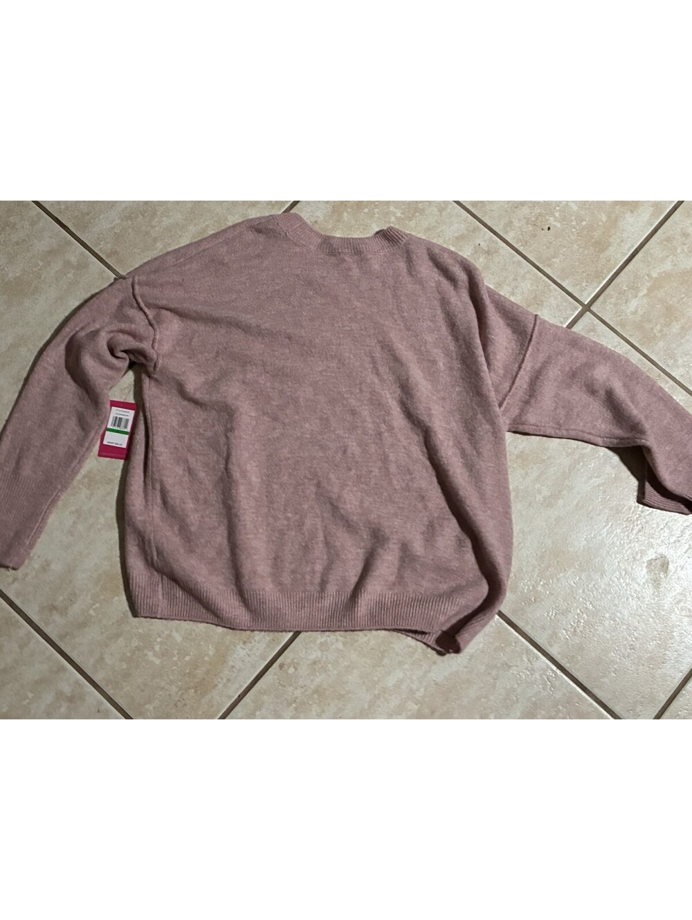 Vince Camuto Women’s Sweater L NWT Zephyr Pink Crewneck Pullover Quiet Luxury - Picture 2 of 6